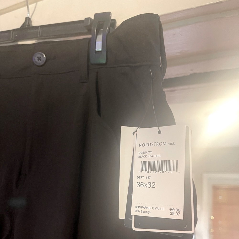 Nordstrom Black Calloway 36x32 Dress/ Work Pants polyester/ cotton